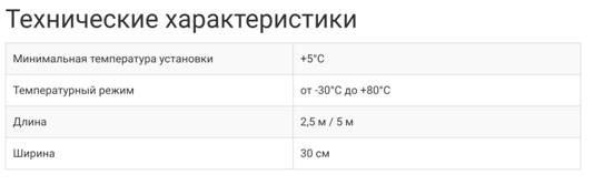 Технические характеристики